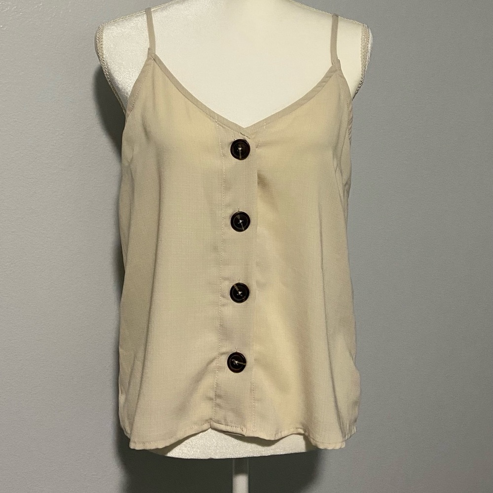 Lily White button down blouse, spaghetti straps